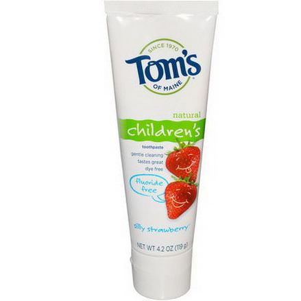 Tom's of Maine, Children's Toothpaste, Fluoride-Free, Silly Strawberry 119g