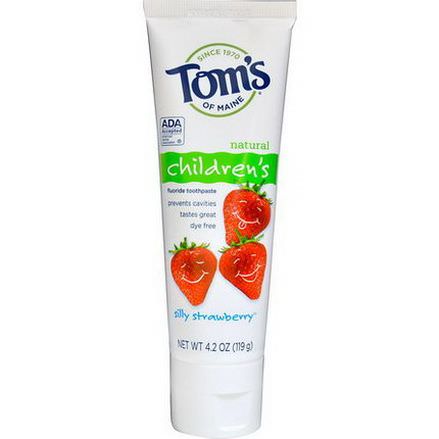 Tom's of Maine, Natural Children's Fluoride Toothpaste, Silly Strawberry 119g
