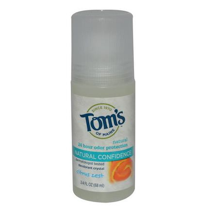 Tom's of Maine, Natural Confidence, Deodorant Crystal, Citrus Zest 68ml