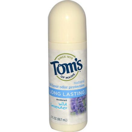 Tom's of Maine, Natural Long-Lasting Roll-On Deodorant, Wild Lavender 88.7ml
