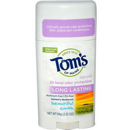 Tom's of Maine, Natural Long Lasting Women's Deodorant, Beautiful Earth 64g
