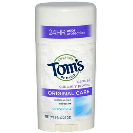 Tom's of Maine, Original Care Deodorant, Unscented 64g