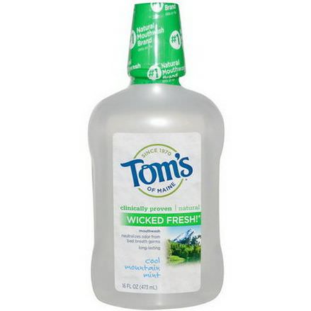 Tom's of Maine, Wicked Fresh! Mouthwash, Cool Mountain Mint 473ml