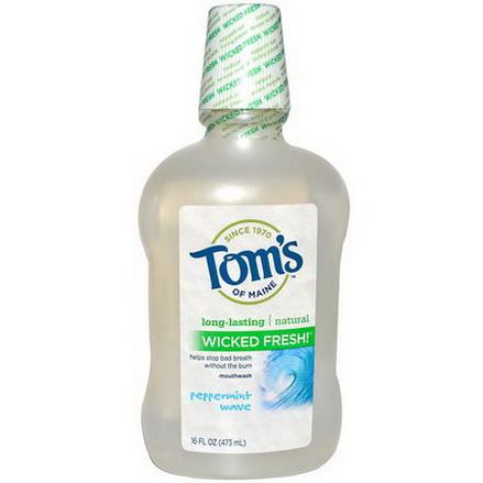 Tom's of Maine, Wicked Fresh, Mouthwash, Peppermint Wave 473ml