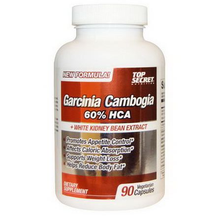 Top Secret Nutrition, Garcinia Cambogia with White Kidney Bean Extract, 90 Veggie Caps