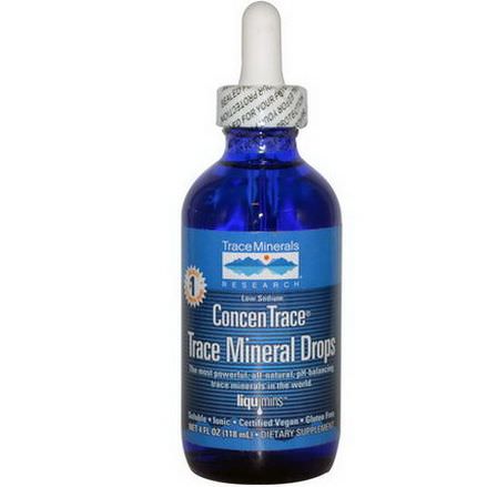 Trace Minerals Research, ConcenTrace Trace Mineral Drops 118ml, Dropper Bottle