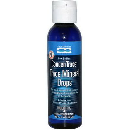 Trace Minerals Research, Liquimins, ConcenTrace, Trace Mineral Drops 118ml