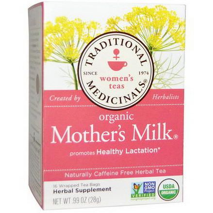 Traditional Medicinals, Organic Mother's Milk, Caffeine Free, 16 Wrapped Tea Bags 28g