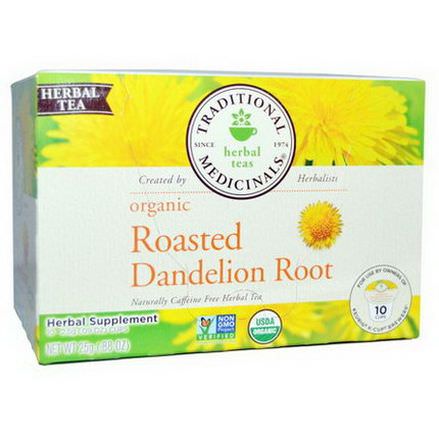 Traditional Medicinals, Organic Roasted Dandelion Root, 10 Cups 2.5g Each