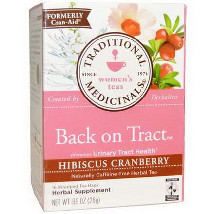 Traditional Medicinals, Women's Tea, Back on Tract, Caffeine Free, 16 Wrapped Tea Bags 28g