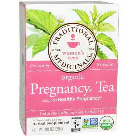 Traditional Medicinals, Women's Tea, Organic Pregnancy Tea, Caffeine Free, 16 Wrapped Tea Bags 28g