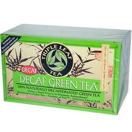Triple Leaf Tea, Decaf Green Tea, 20 Tea Bags 40g
