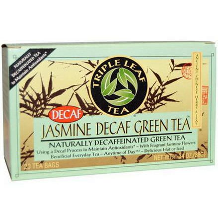 Triple Leaf Tea, Jasmine Decaf Green Tea, 20 Tea Bags 28g
