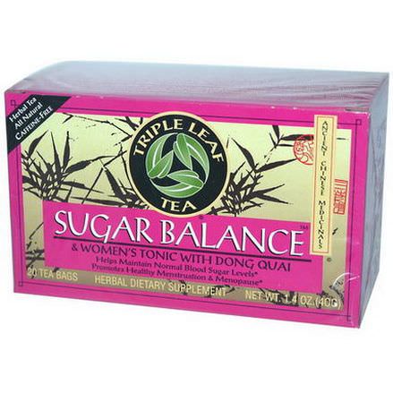 Triple Leaf Tea, Sugar Balance, Caffeine-Free, 20 Tea Bags 40g