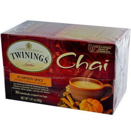 Twinings, Chai, Pumpkin Spice, 20 Tea Bags 40g