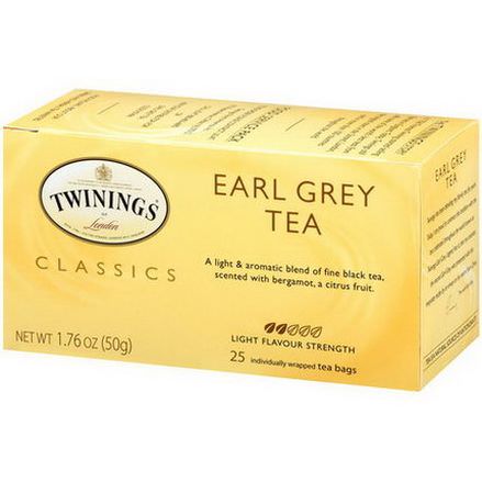 Twinings, Classics, Earl Grey Tea, 25 Tea Bags 50g