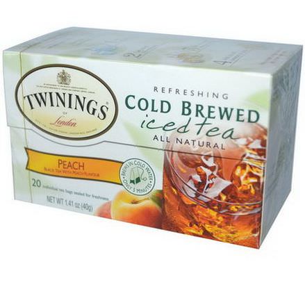 Twinings, Cold Brewed Iced Tea, Peach, 20 Tea Bags 40g