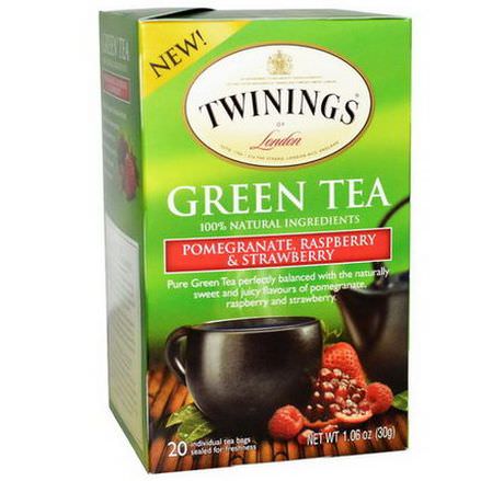Twinings, Green Tea, Pomegranate, Raspberry&Strawberry, 20 Tea Bags 30g