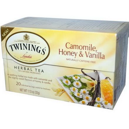Twinings, Herbal Tea, Camomile, Honey&Vanilla, Naturally Caffeine Free, 20 Individual Tea Bags 32g