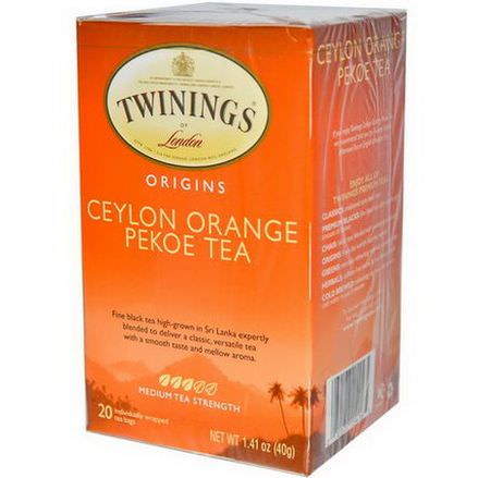 Twinings, Origins, Ceylon Orange Pekoe Tea, 20 Tea Bags 40g