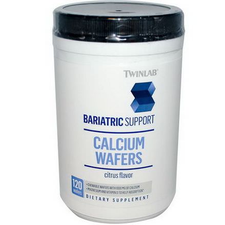 Twinlab, Bariatric Support, Calcium Wafers, Citrus Flavor, 120 Wafers