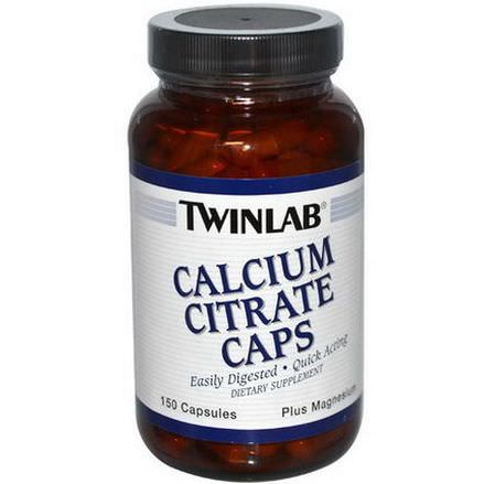 Twinlab, Calcium Citrate Caps, Plus Magnesium, 150 Capsules