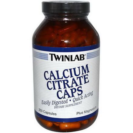 Twinlab, Calcium Citrate Caps, Plus Magnesium, 250 Capsules