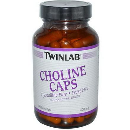 Twinlab, Choline Caps, 300mg, 100 Capsules
