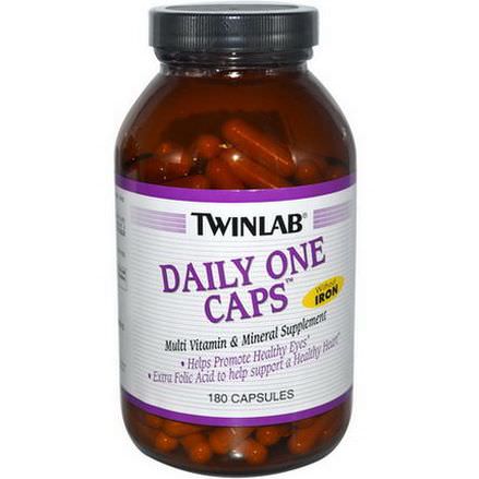 Twinlab, Daily One Caps, Without Iron, 180 Capsules