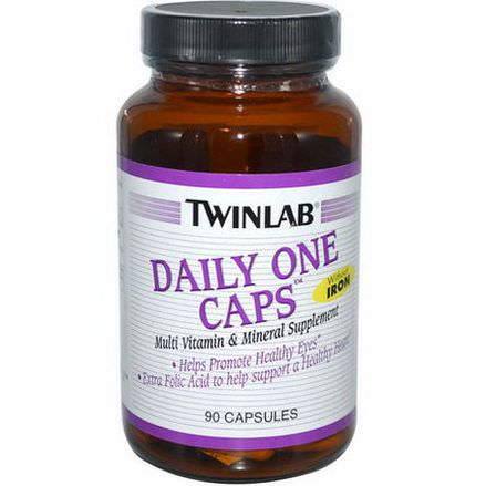 Twinlab, Daily One Caps, Without Iron, 90 Capsules