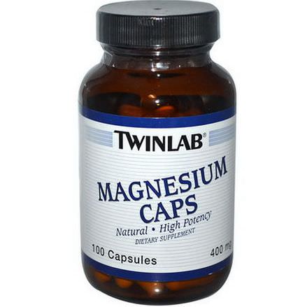 Twinlab, Magnesium Caps, 400mg, 100 Capsules