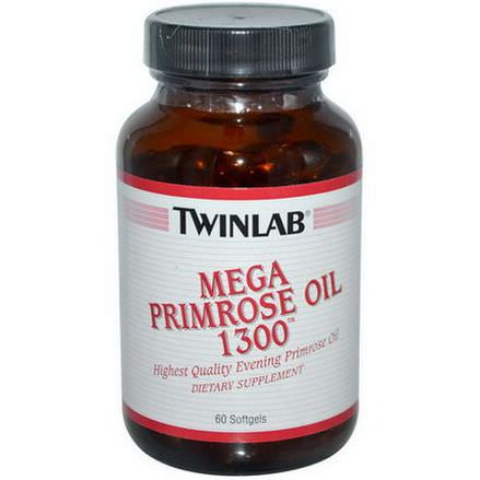 Twinlab, Mega Primrose Oil 1300, 60 Softgels