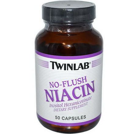Twinlab, Niacin, No-Flush, 50 Capsules