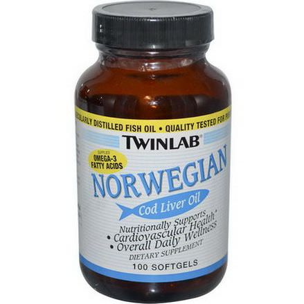 Twinlab, Norwegian Cod Liver Oil, 100 Softgels