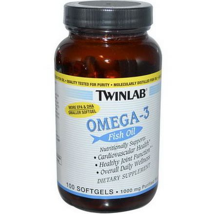 Twinlab, Omega-3 Fish Oil, 100 Softgels