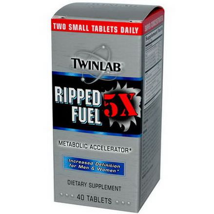 Twinlab, Ripped Fuel 5X, 40 Tablets