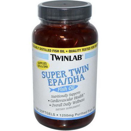 Twinlab, Super Twin EPA/DHA, Fish Oil, 100 Softgels,