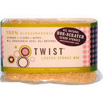 Twist, Loofah Sponge #50, 2 Pack