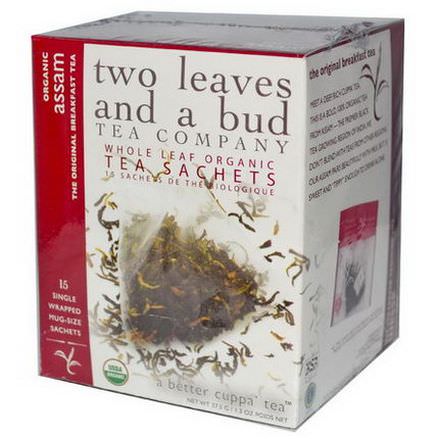 Two Leaves and a Bud, Organic Assam, The Original Breakfast Tea, 15 Sachets 37.5g