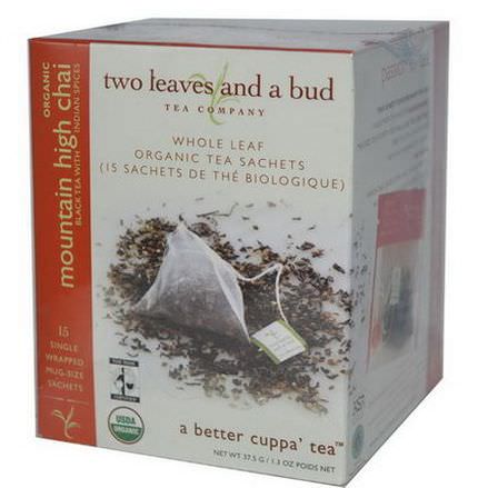 Two Leaves and a Bud, Organic Mountain High Chai, 15 Sachets 37.5g