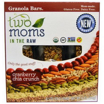 Two Moms in the Raw, Granola Bars, Cranberry Chia Crunch, 6 Bars 28g Each