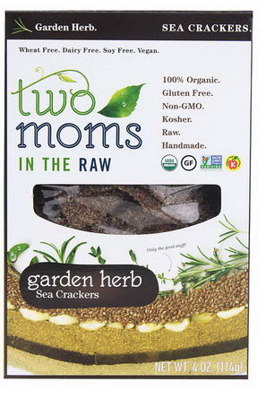 Two Moms in the Raw, Sea Crackers, Garden Herb 114g