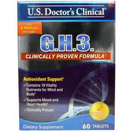 US Doctor's Clinical, G.H.3, 60 Tablets