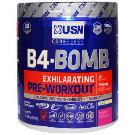 USN, B4-Bomb, Pre-Workout, Acai Berry 360g