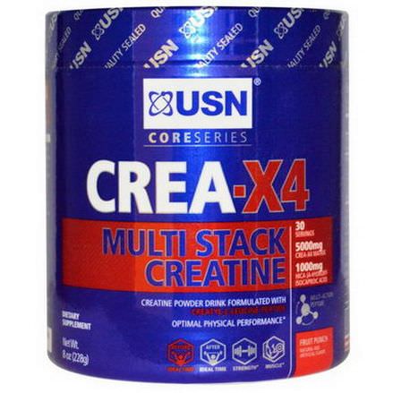 USN, Crea-X4, Multi Stack Creatine, Fruit Punch 228g
