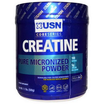 USN, Creatine, Pure Micronized Powder, Unflavored 500g