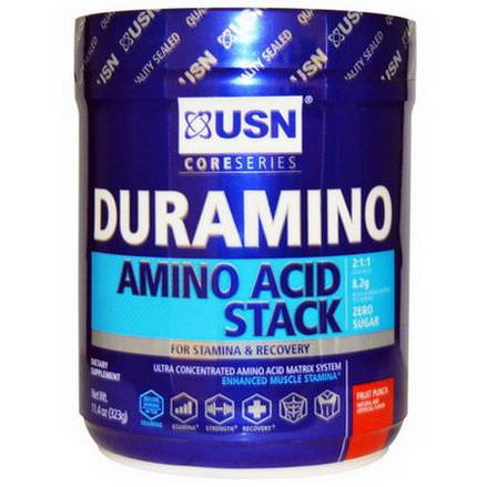 USN, Duramino, Amino Acid Stack, Fruit Punch 323g