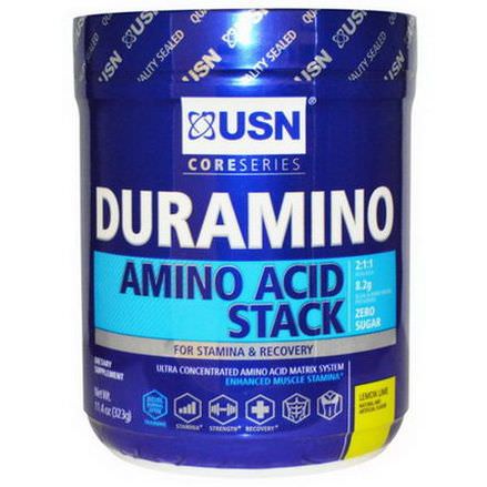 USN, Duramino, Amino Acid Stack, Lemon Lime 323g