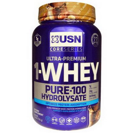 USN, Ultra-Premium 1-Whey Pure-100 Hydrolysate, Wheytella Chocolate Hazelnut 726g