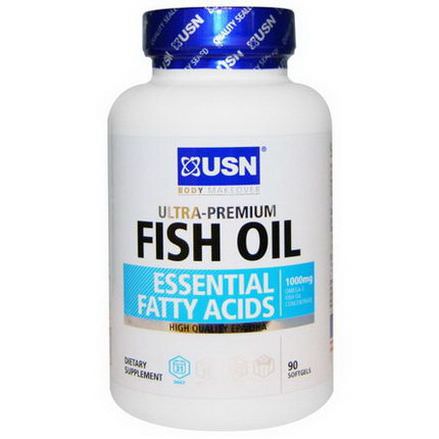 USN, Ultra-Premium Fish Oil, 1000mg, 90 Softgels